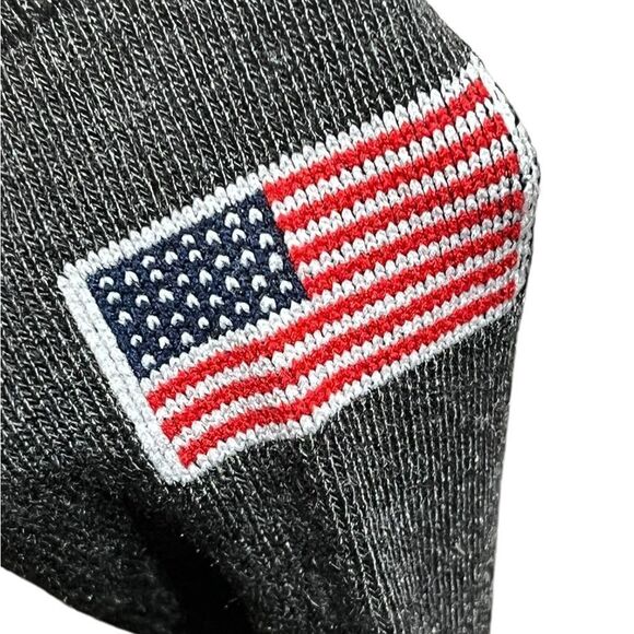 Wrangler Men’s Charcoal Gray American Flag Patriotic Socks, 2 Packs, Size L, NWT - Picture 3 of 6